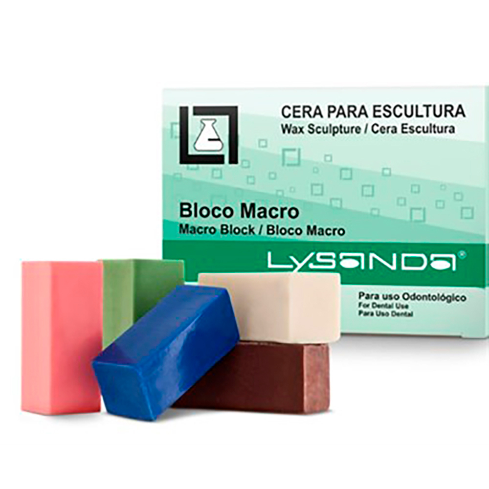 Cera para Escultura Macro Marfim Regular 190g com 12 blocos Lysanda