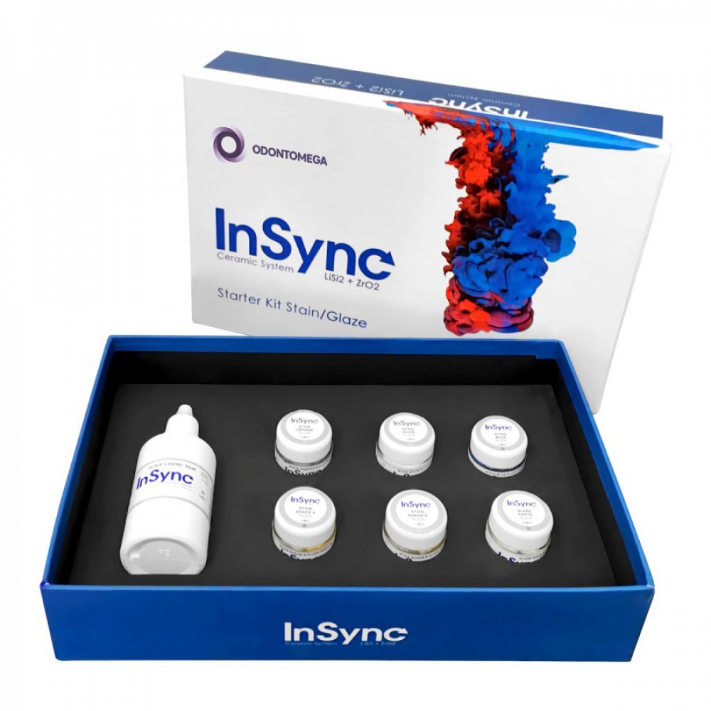 Kit Cerâmica Starter Insync 6x Stain / 1 Líquido Glaze